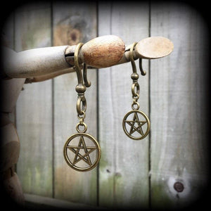 Pentagram ear gauges