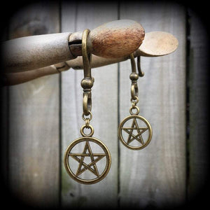 Pentagram ear hangers