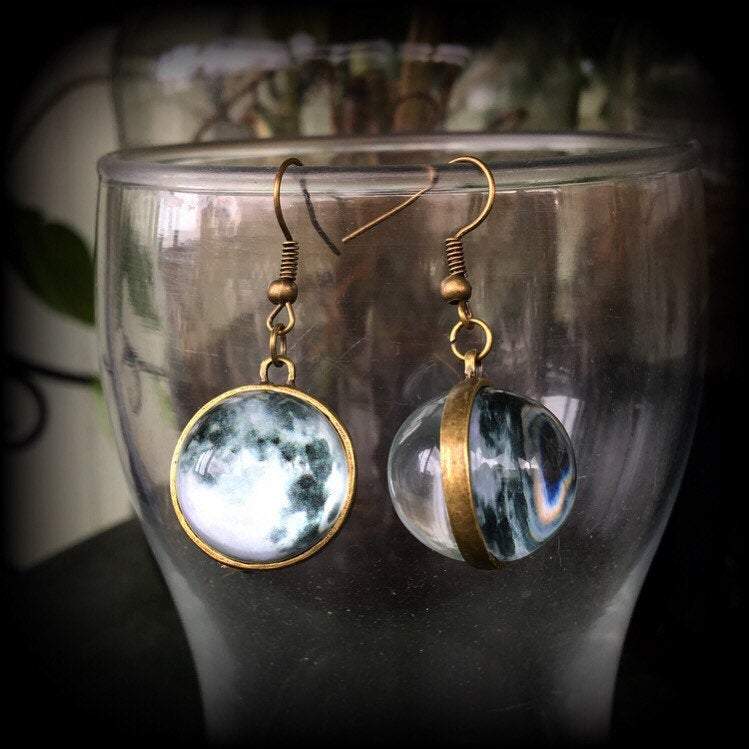 Full moon earrings