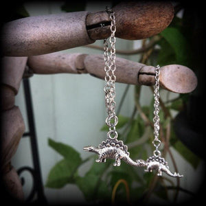 Stegosaurus earrings-Tunnel dangles