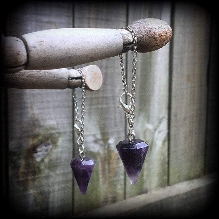 Gemstone tunnel earrings 