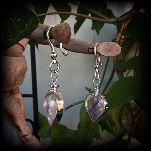 Amethyst ear hangers