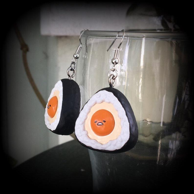 Egg man earrings