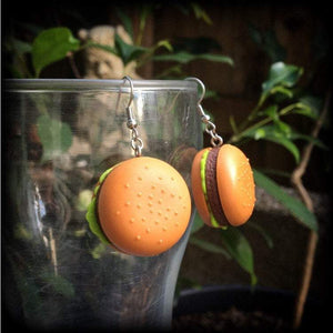 Hamburger earrings-Fast food earrings