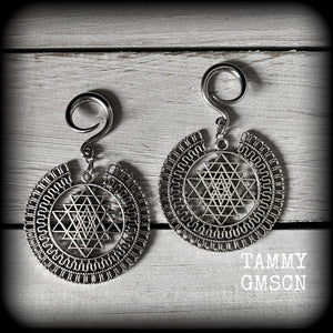 Shri yantra earrings 