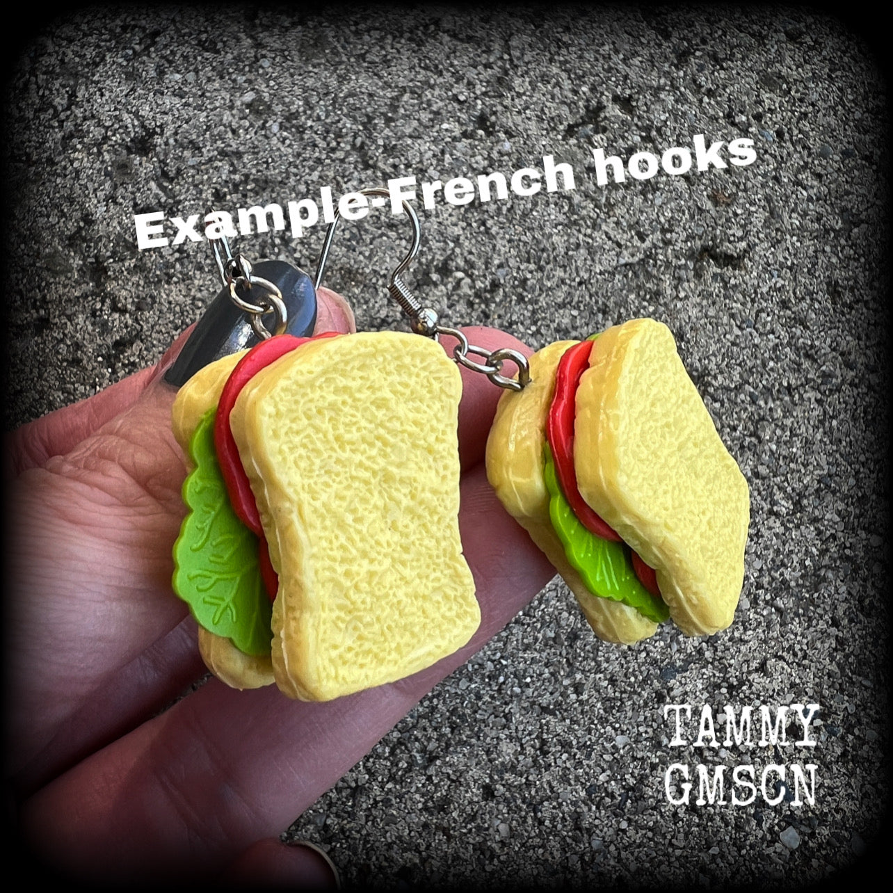 Sandwich earrings-Salad sandwich