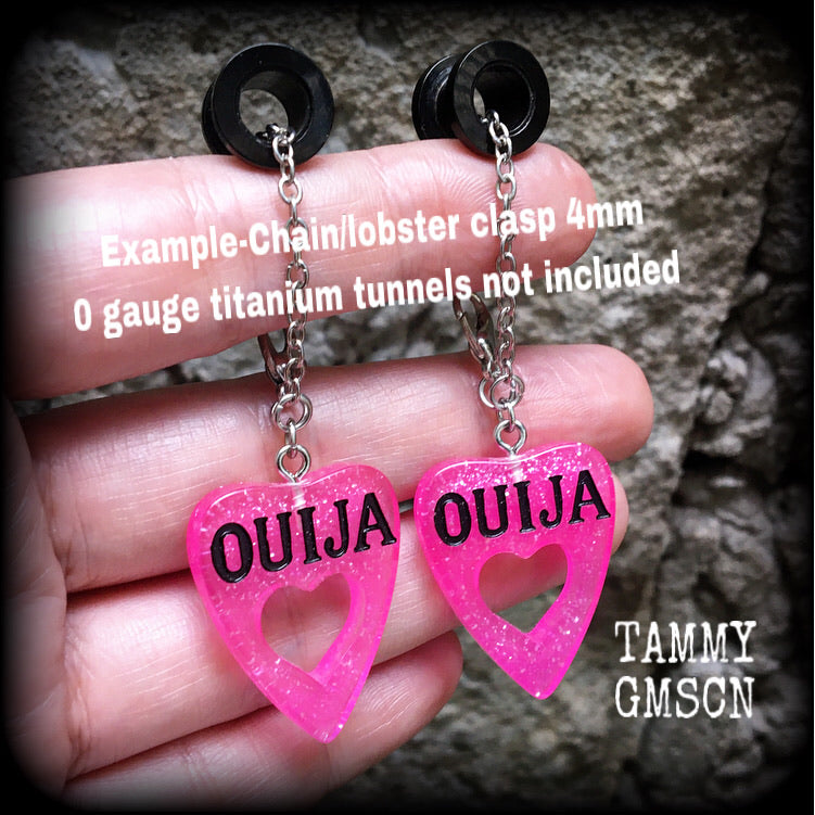 Ouija planchette ear gauges