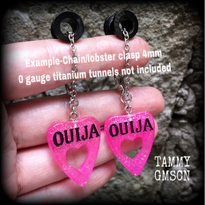 Ouija planchette ear gauges