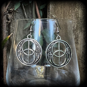 Celtic knot earrings-Viking earrings