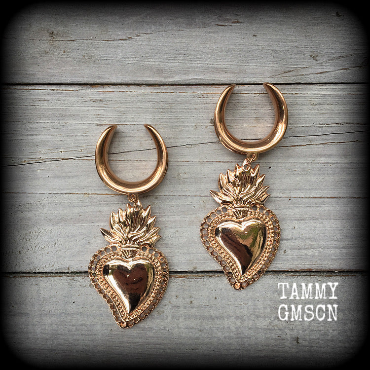 Sacred heart ear gauges 