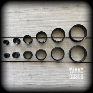 -4mm-6 gauge tunnels
-5mm-4 gauge tunnels
-6mm-2 gauge tunnels
-8mm-0 gauge tunnels
-10mm-00 gauge tunnels
-12mm-1/2" tunnels
-14mm-9/16" tunnels
-16mm-5/8" tunnels
-18mm-11/16" tunnels
-20mm-13/16" tunnels
-22mm-7/8" tunnels
-25mm-1" tunnels