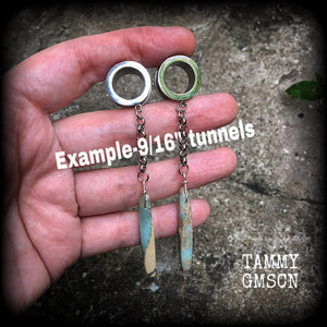 14mm tunnel earrings 