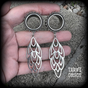 Aphrodite tunnel earrings-Art nouveau tunnels