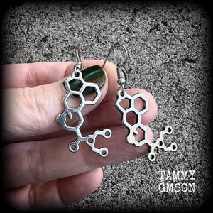 LSD molecule earrings Molecules earrings Molecule jewelry Acid earrings Trip earrings Acid trip Rave Doof doof jewelry Psychedelics earrings Music earrings Lucy Lucy in the sky with diamonds Tunnels Pierced Ear gauged Stretched ears Body jewelry 