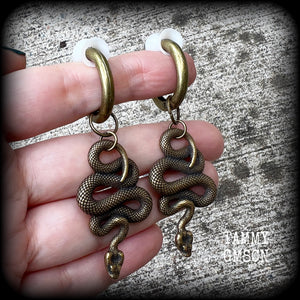 Snake hoop earrings 