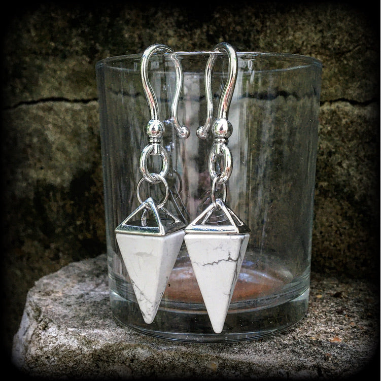 Gemstone ear hangers 