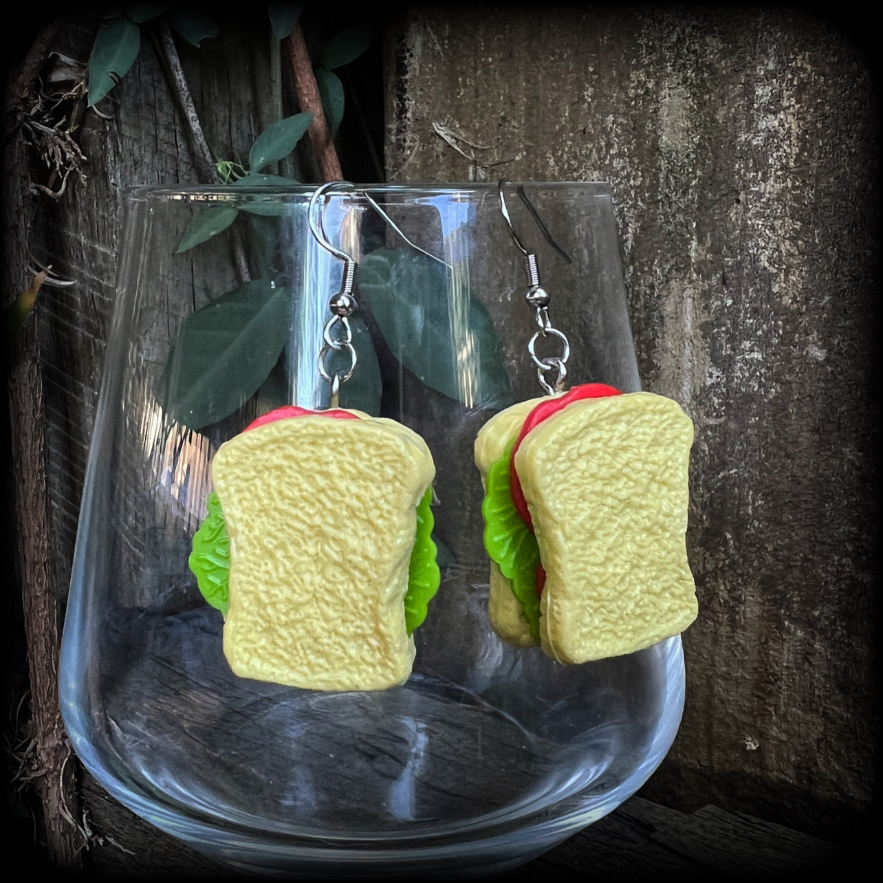 Sandwich earrings-Salad sandwich