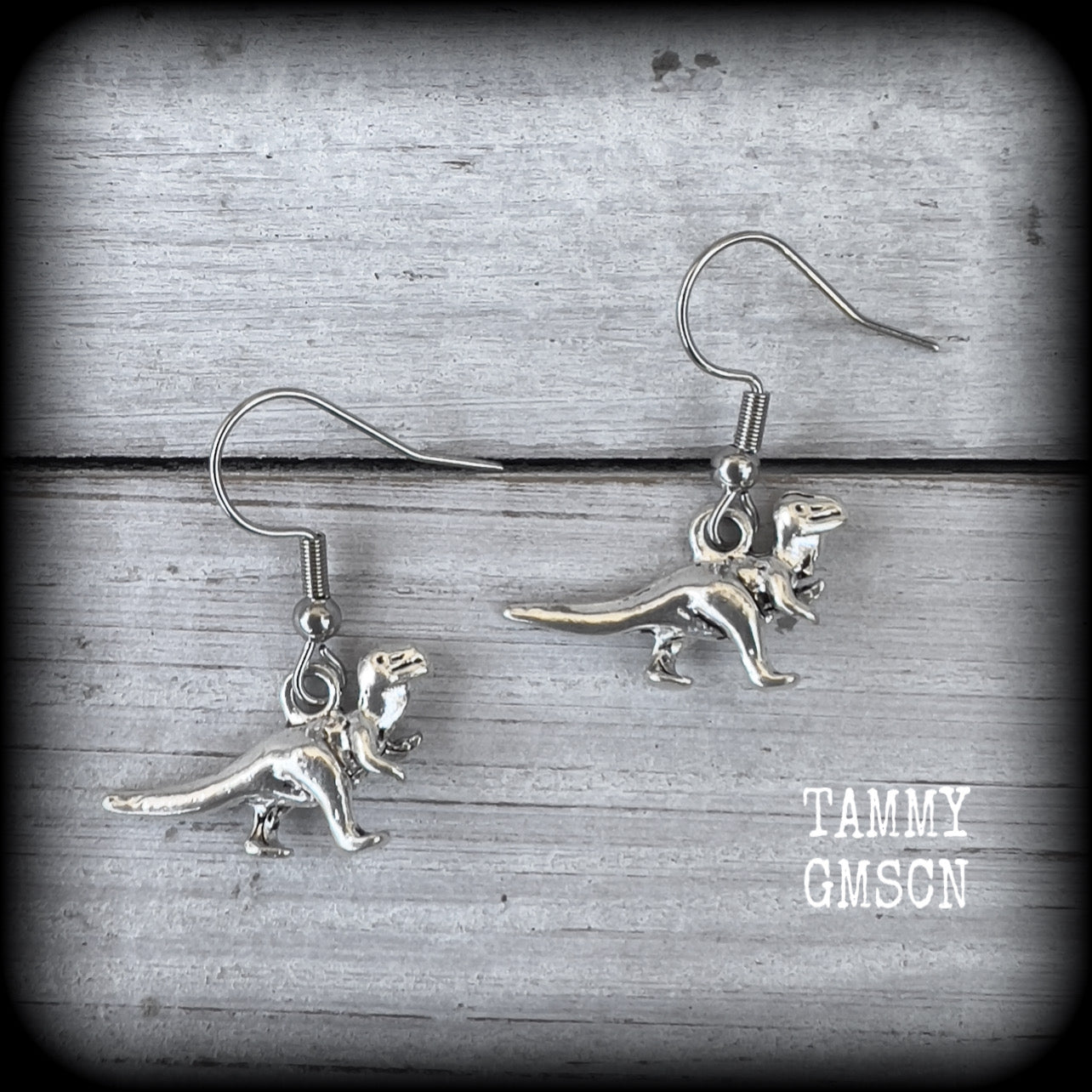 Dinosaur earrings