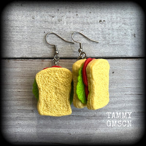 Sandwich earrings-Salad sandwich