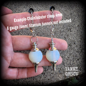 Moonstone earrings-Opalite earrings