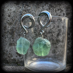 Fluorite ear gauges