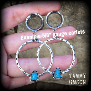 16mm tunnel earrings 