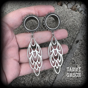 Aphrodite tunnel earrings-Art nouveau tunnels