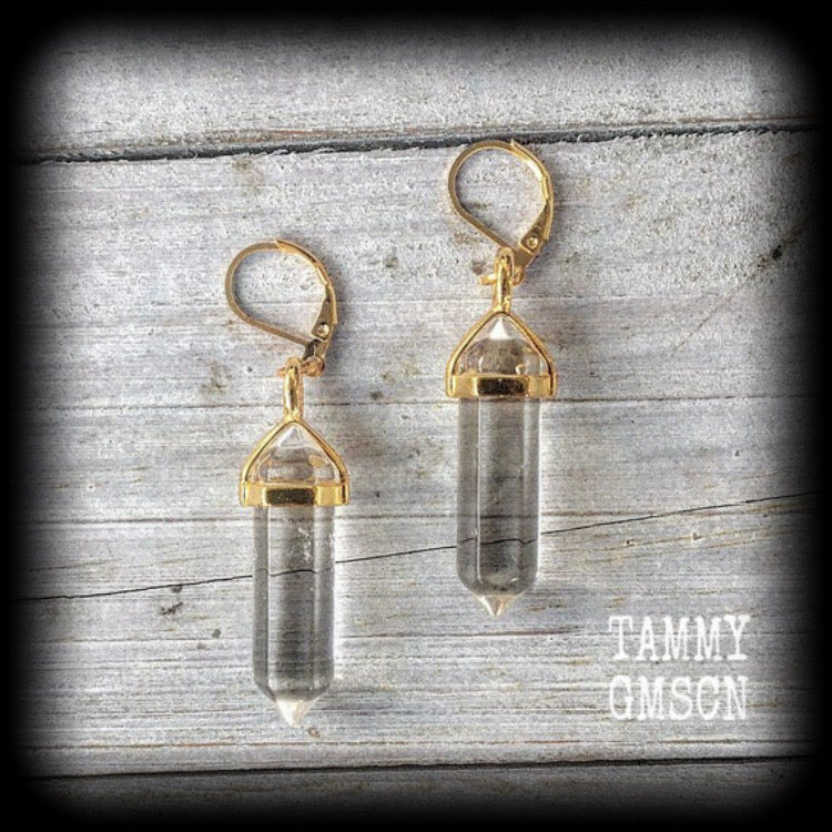 Clear quartz earrings 