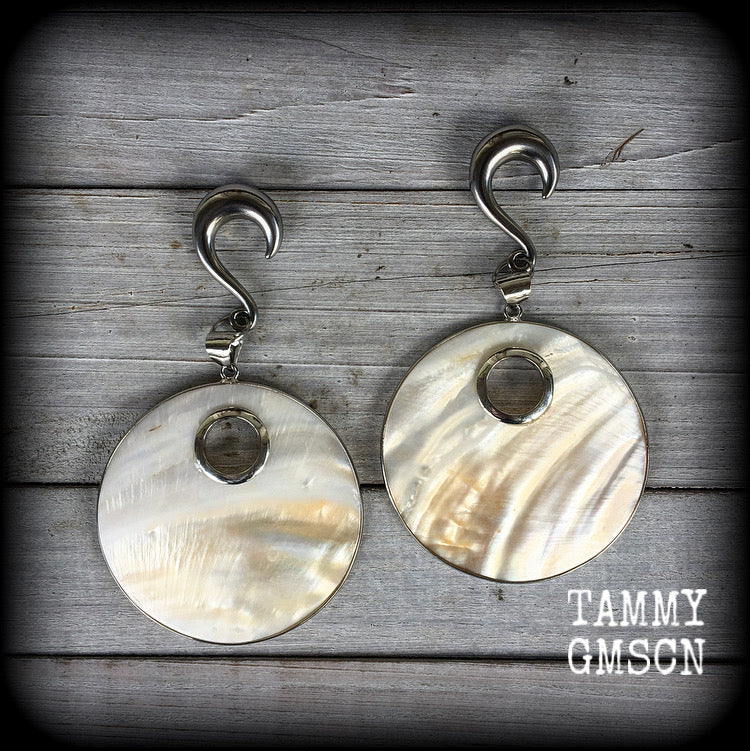 Mother of pearl ear hangers