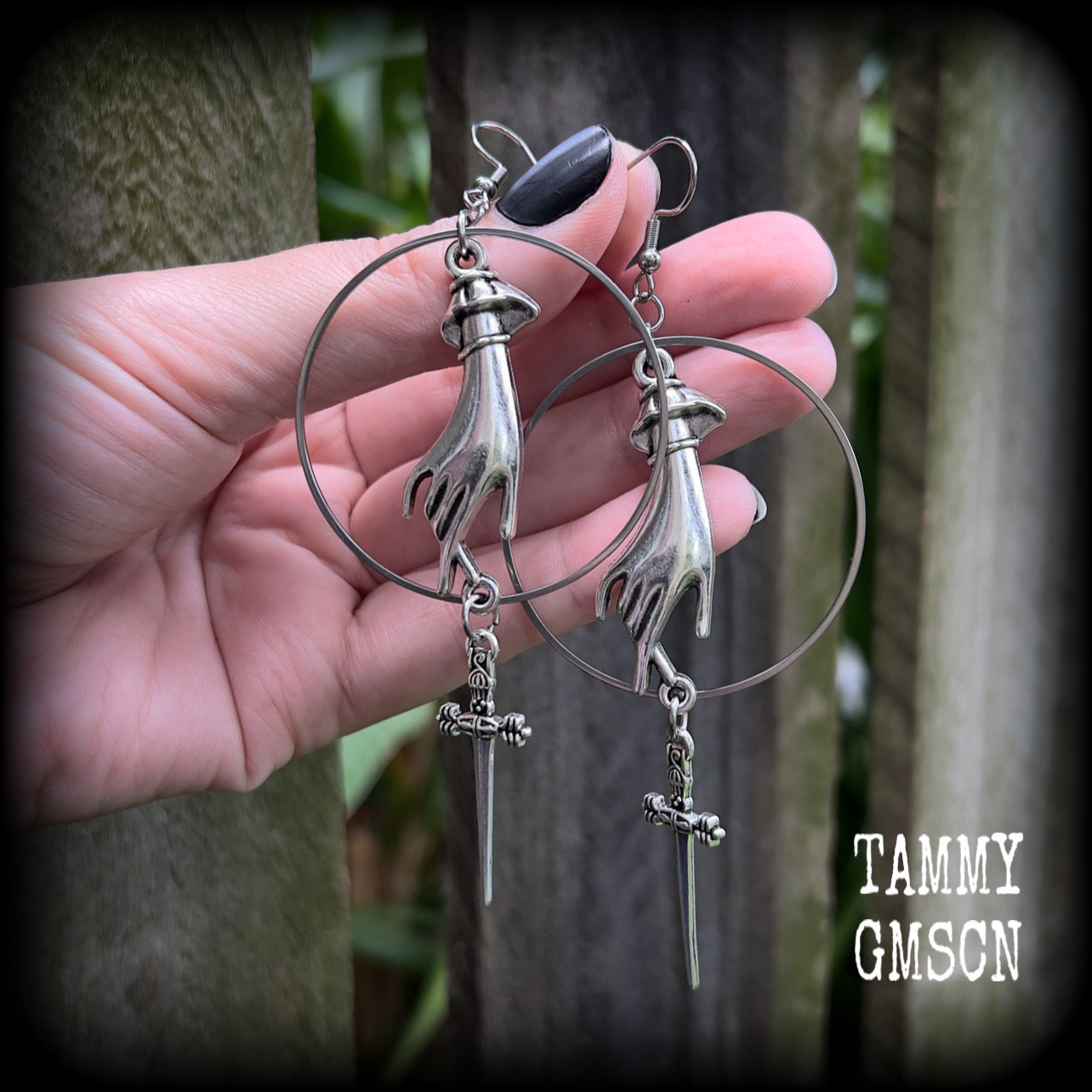 Ace of Swords earrings-Tarot card jewelry