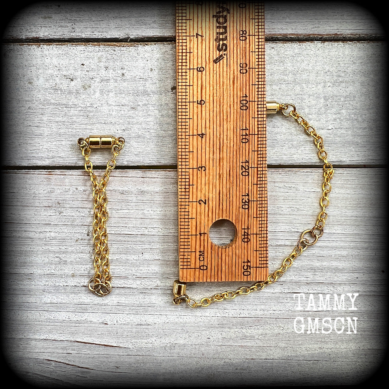 DIY Magnetic clasp and chain for tunnel dangles-5mm 4 gauge