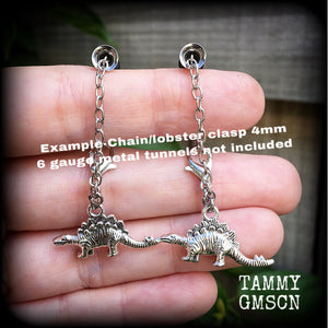 Stegosaurus earrings-Tunnel dangles