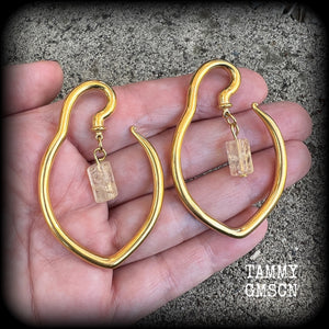 Gemstone ear hangers 