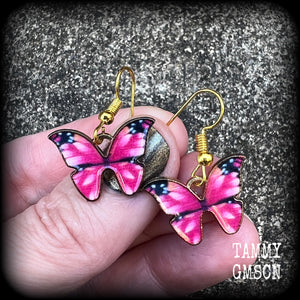 Pink butterfly earrings Butterfly jewelry Entomologist Entomology Insect earrings Insect jewelry Bugs earrings Gifts for girls Gifts for her Secret sanra Stocking stuffers Santa stocking Christmas gifts Christmas presents Fairycore Cottagecore