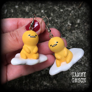 Gudetama eggman earrings