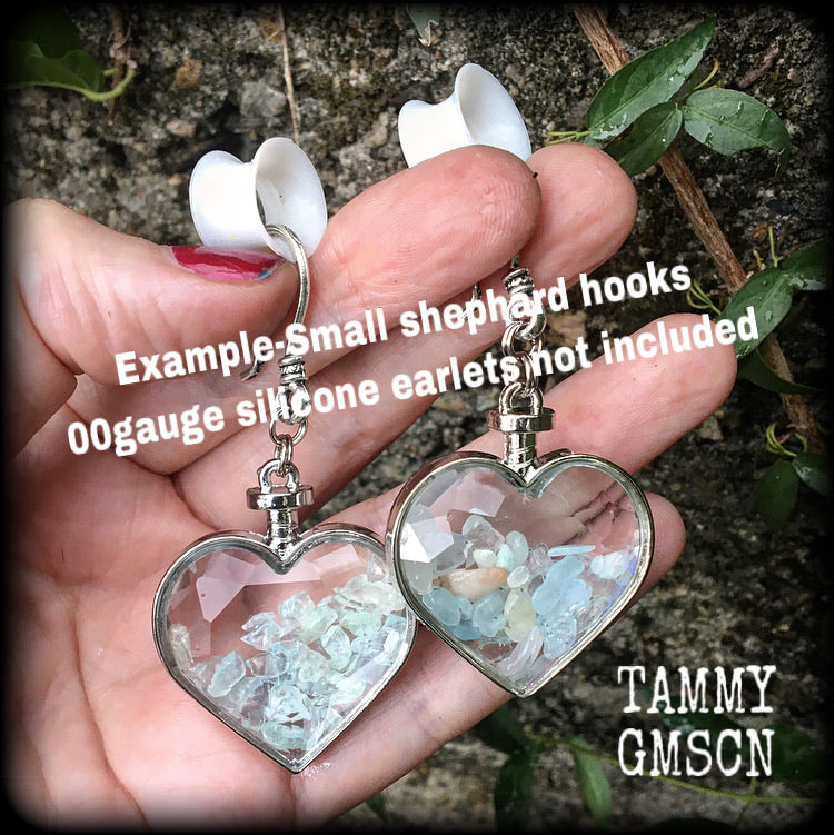 Gemstone ear hangers 