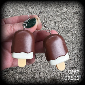 Chocolate paddle pop-Ice Cream earrings