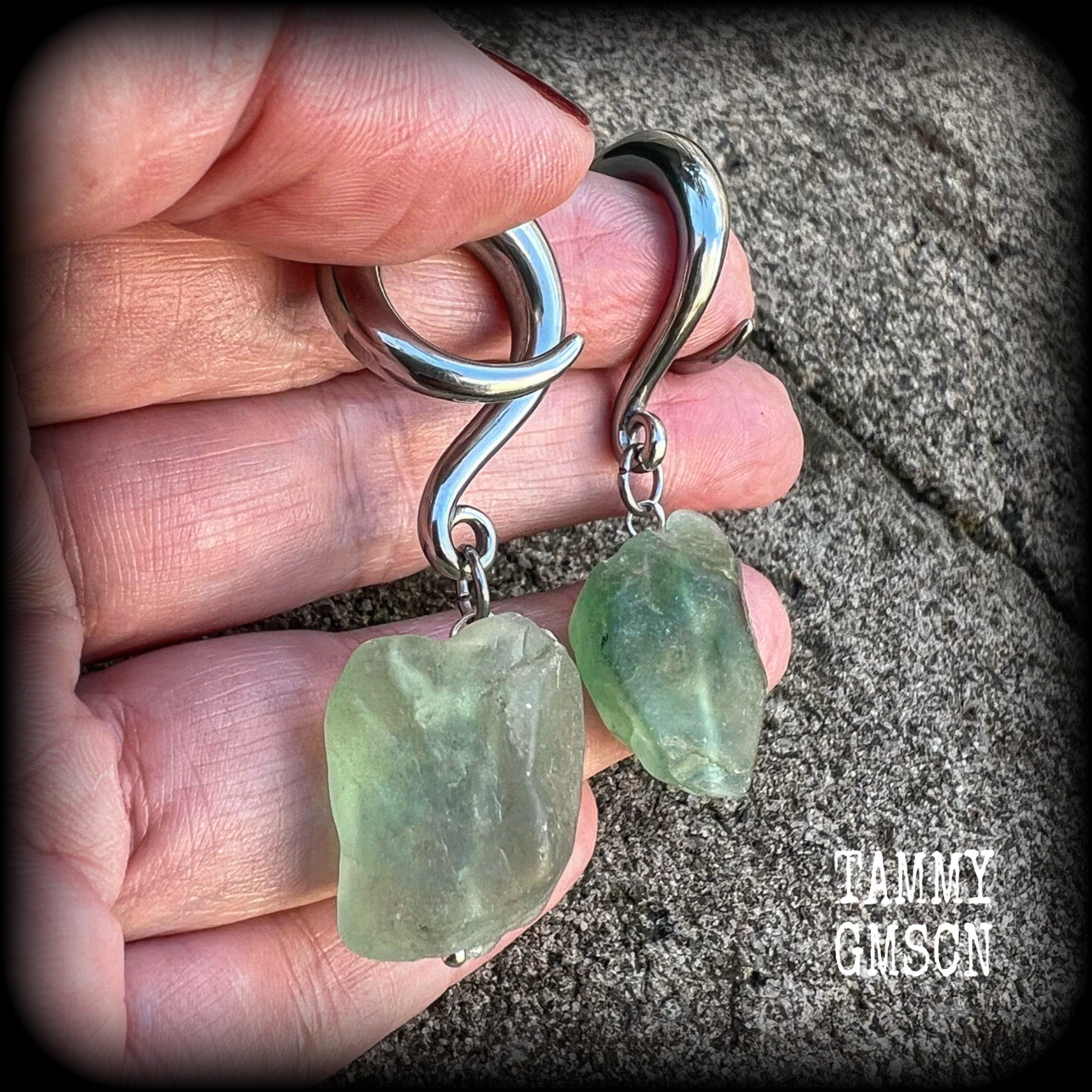 Gemstone ear weights 