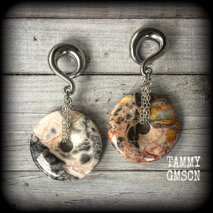 Agate ear weights 