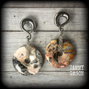 Agate ear weights 