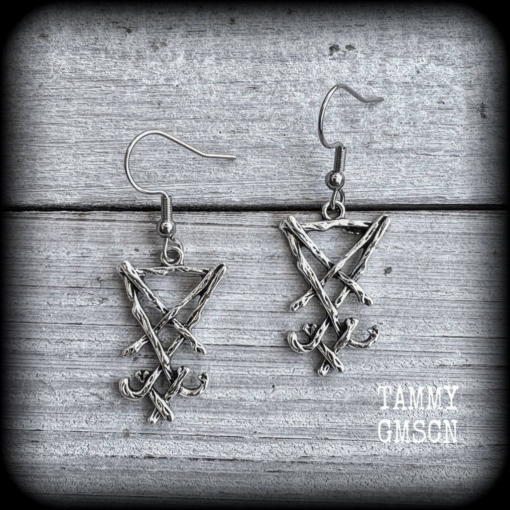 Sigil of Lucifer earrings