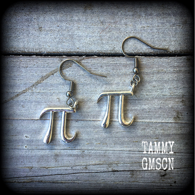 Pi earrings-Physics earrings-Mathematics jewelry