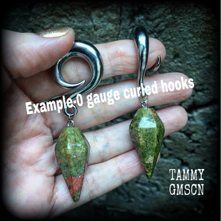 0 gauge gemstone ear weights