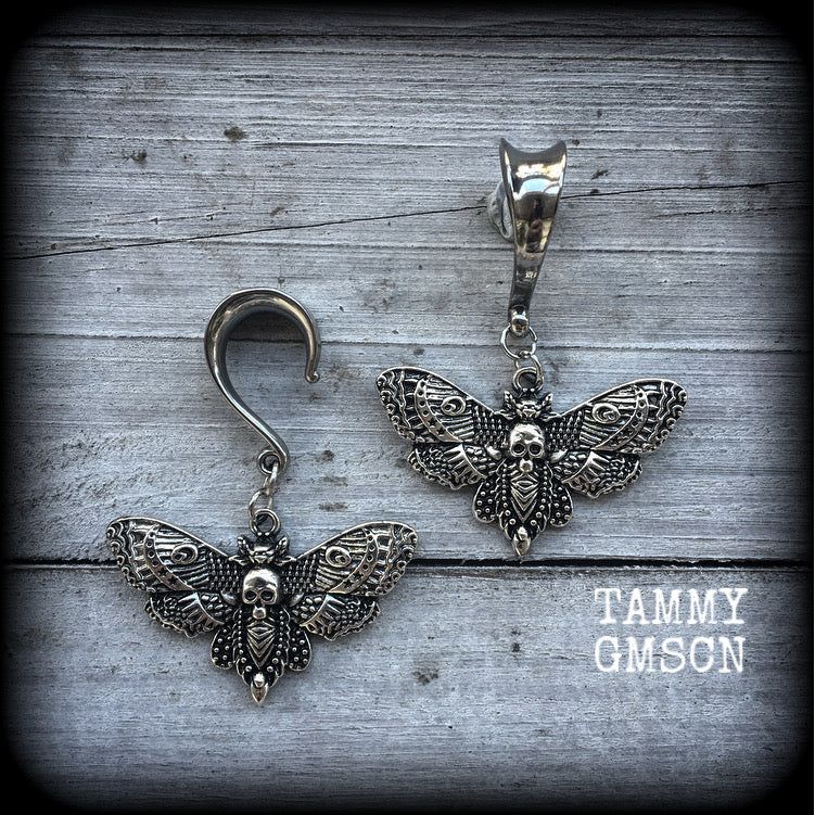 Deaths head moth earrings 