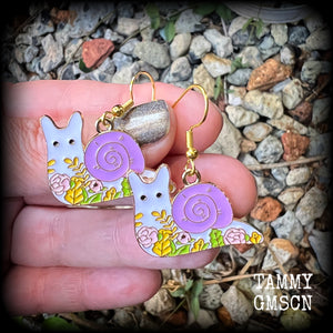 Snail earrings-Mon mon snail earrings