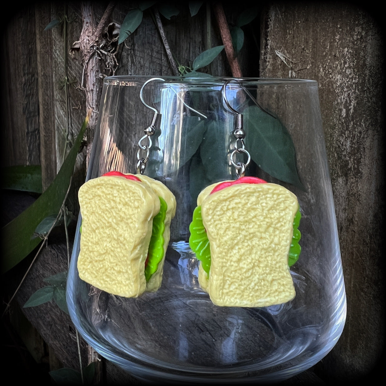 Sandwich earrings-Salad sandwich