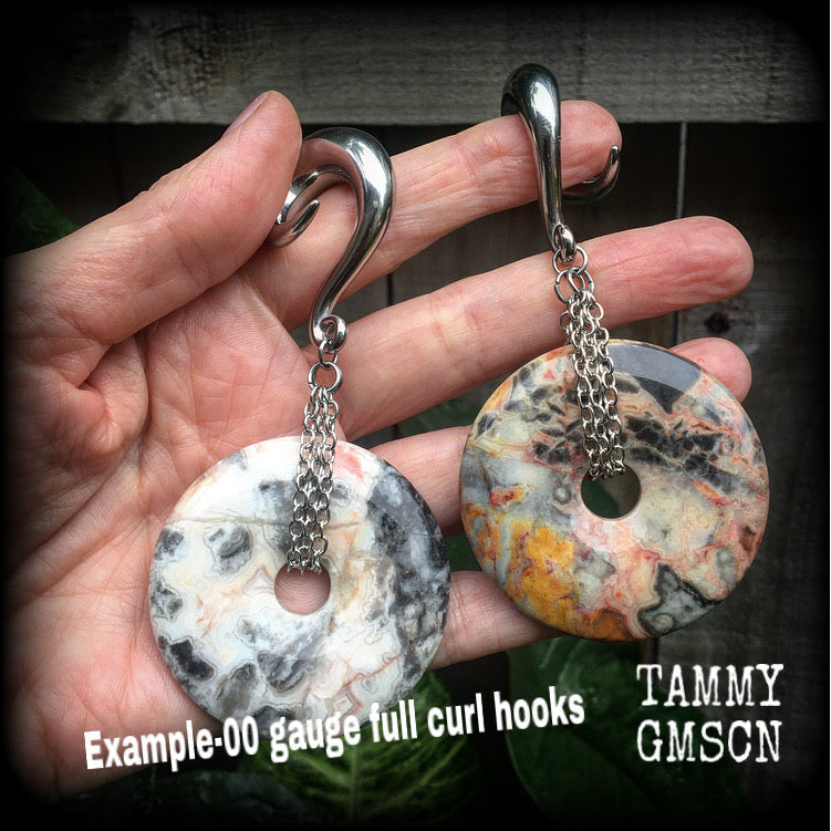 Gemstone ear hangers