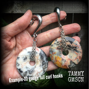 Gemstone ear hangers