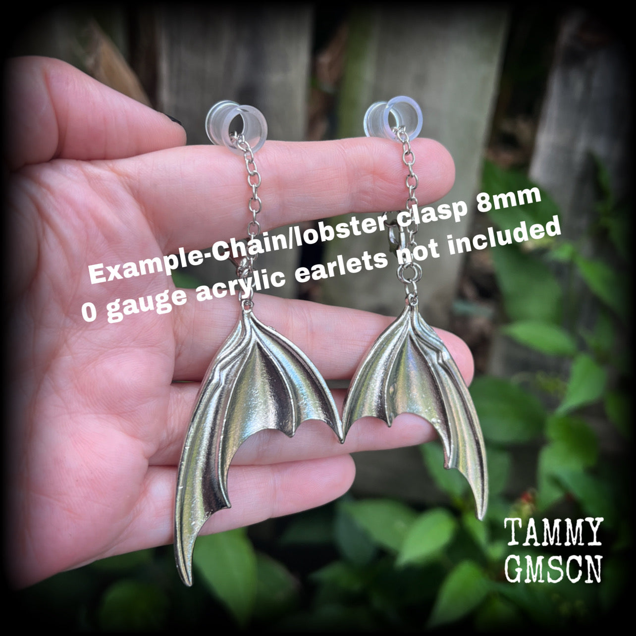 Gothic tunnel earrings 