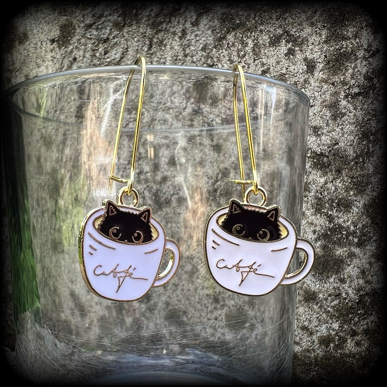 Caffeine earrings 